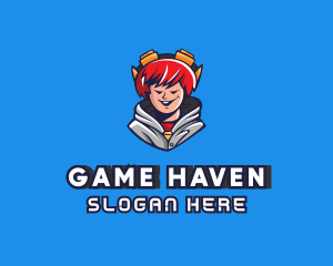 Gamer - Teen Hoodie Gamer logo design