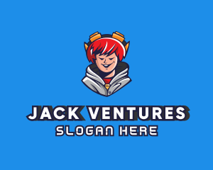 Teen Hoodie Gamer logo design