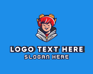 Mascot - Teen Hoodie Gamer logo design
