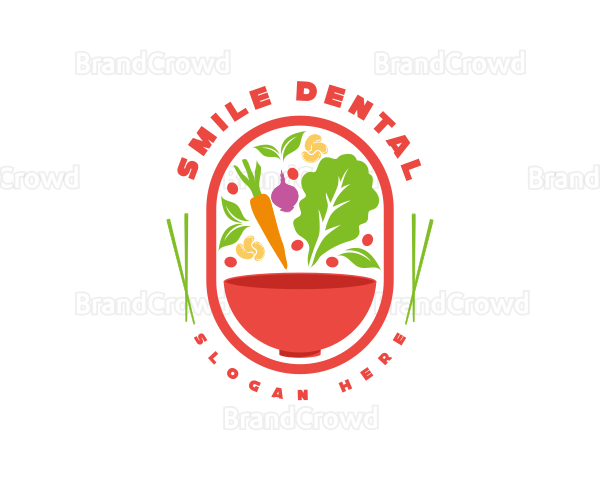Vegetable Salad Restaurant Logo
