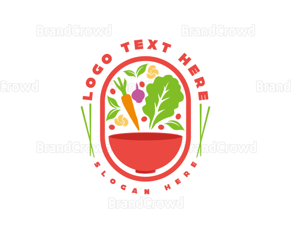 Vegetable Salad Restaurant Logo