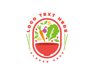 Bowl - Vegetable Salad Restaurant logo design