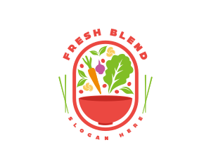 Ingredients - Vegetable Salad Restaurant logo design