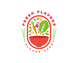 Ingredients - Vegetable Salad Restaurant logo design