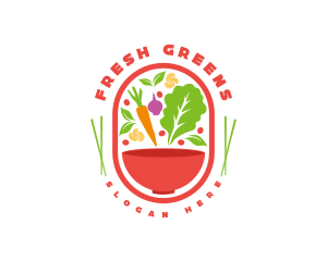 Lettuce - Vegetable Salad Restaurant logo design