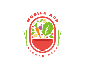 Salad - Vegetable Salad Restaurant logo design