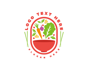 Badge - Vegetable Salad Restaurant logo design