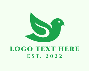 Freedom - Bird Leaf Nature logo design