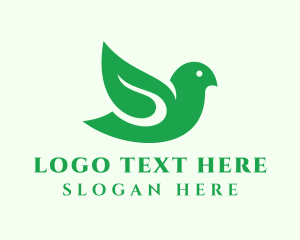 Bird Leaf Nature Logo