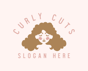 Curly - Curly Hair Hairdresser logo design