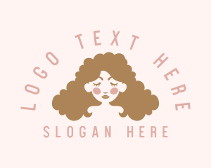 Vlogger - Curly Hair Hairdresser logo design