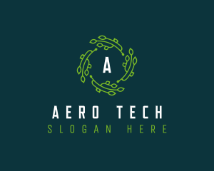 Tech Leaves Digital logo design