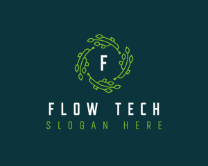 Tech Leaves Digital logo design