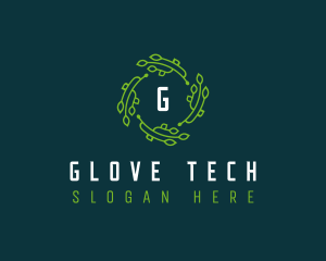 Tech Leaves Digital logo design