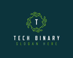 Tech Leaves Digital logo design