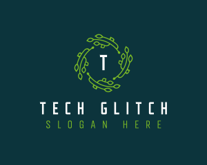 Tech Leaves Digital logo design