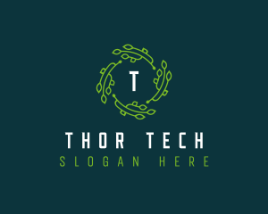 Tech Leaves Digital logo design