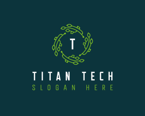 Tech Leaves Digital logo design