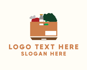 Supermarket Food Box  logo design