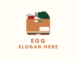 Grocer - Supermarket Food Box logo design
