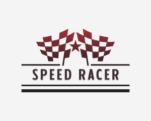 Racecar - Racing Flag Karting logo design