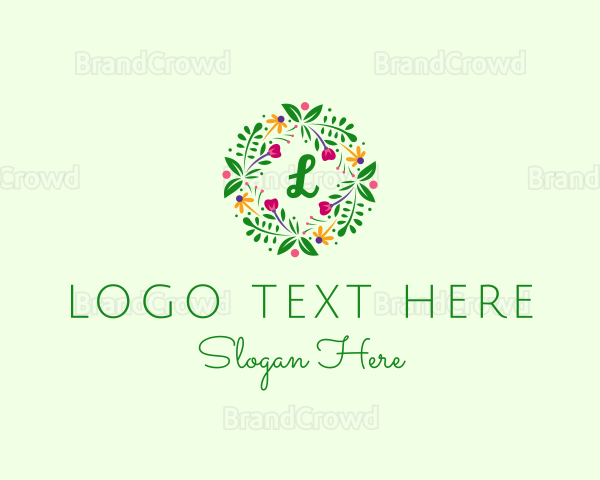 Floral Ornament Wreath Logo