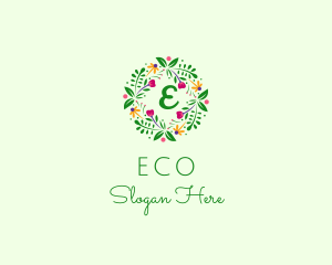 Floral Ornament Wreath  Logo