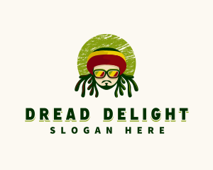 Dreadlocks - Jamaican Rastafarian Reggae logo design