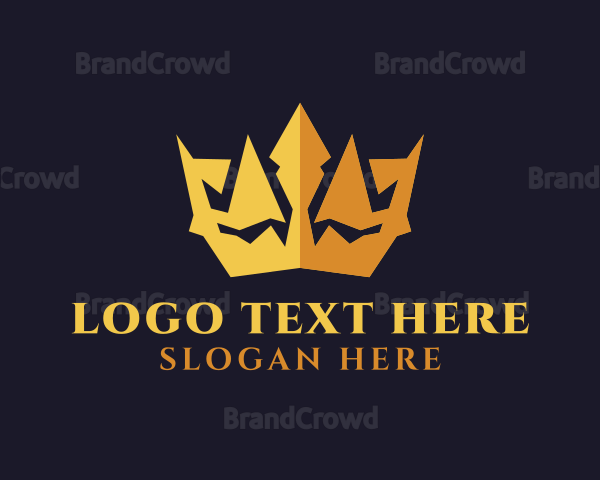 Gold Expensive Crown Logo
