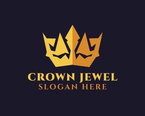 Gold Expensive Crown logo design