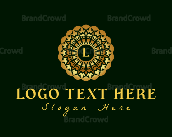 Gold Fashion Wreath Logo