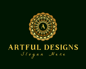 Gold Fashion Wreath logo design