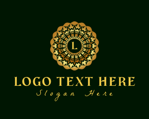 Fashion Designer - Gold Fashion Wreath logo design