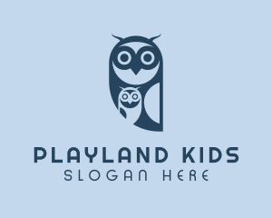 Blue Owl & Owlet logo design