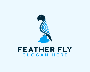 Cloud Bird Animal logo design