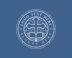 Christianity - Cross Biblical Preacher logo design