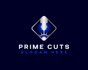 Laser Metal Cutting logo design