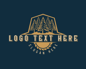 Logger - Pine Tree Carpentry logo design