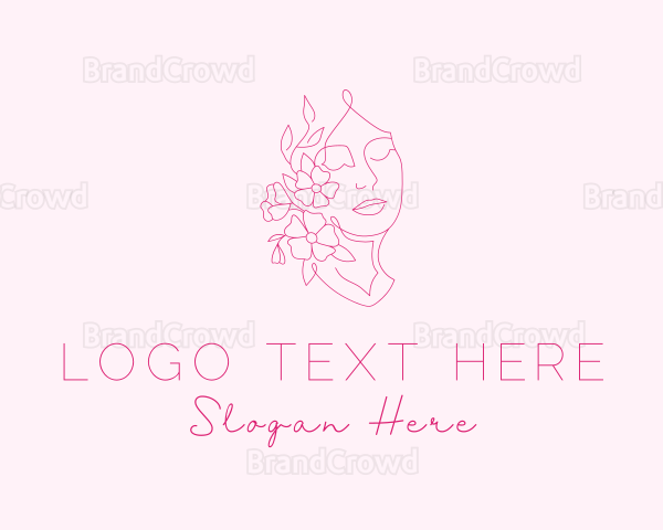 Woman Flower Bloom Logo
