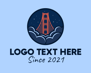 Travelling - Golden Gate Bridge San Francisco logo design
