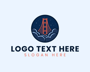 Travelling - Golden Gate Bridge San Francisco logo design