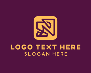 Mobile Application - Digital Line Art logo design