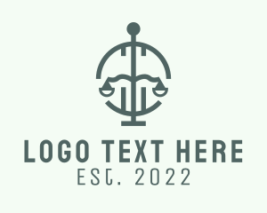 Inmate - Green Law Firm Scale logo design
