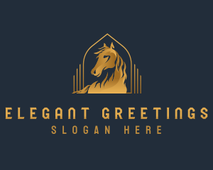 Elegant Luxury Horse logo design