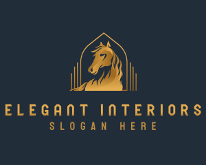 Elegant Luxury Horse logo design