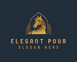 Elegant Luxury Horse logo design