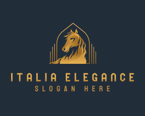 Elegant Luxury Horse logo design