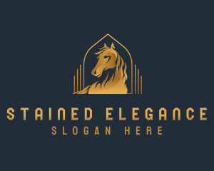 Elegant Luxury Horse logo design