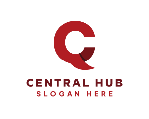 Central - Communications Letter C logo design