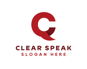 Speak - Communications Letter C logo design
